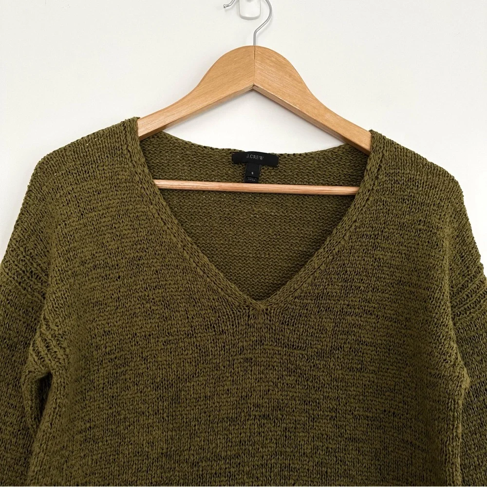J. Crew Knit Bell Flared Sleeve V-neck Sweater - Picture 4 of 13